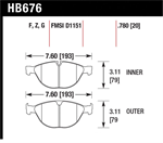HAWK HB676Z.780 Brake Pad
