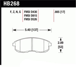 HAWK HB268F.606 Brake Pad