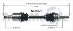 TRAKMOTIVE NI-8025 CV Axle Shaft