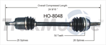 TRAKMOTIVE HO-8048 CV Axle Shaft