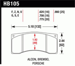 HAWK HB105N.620 Brake Pad