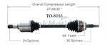 TRAKMOTIVE TO-8183 CV Axle Shaft