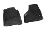 RUGGED RIDGE 82903.08 Floor Liner Kit, Front, Black; 10-18 Dodge Ram 150