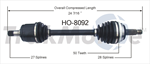 TRAKMOTIVE HO-8092 CV Axle Shaft