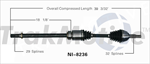 TRAKMOTIVE NI-8236 CV Axle Shaft