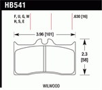 HAWK HB541U.630 Brake Pad