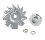 MR GASKET 6808 CHROME PLATE FAN/PULLEY KIT