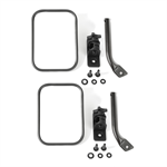 RUGGED RIDGE 11025.22 Stubby Trail Mirror, Rectangular Pair, Txt Blk; 97