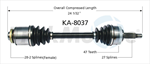TRAKMOTIVE KA-8037 CV Axle Shaft