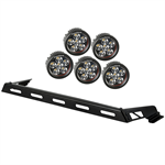 RUGGED RIDGE 11232.07 Light Bar Kit, Hood Mounted, 5 Round; 07-18 Jeep W