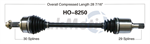 TRAKMOTIVE HO-8250 CV Axle Shaft