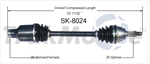 TRAKMOTIVE SK-8024 CV Axle Shaft