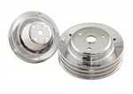 MR GASKET 4963 CHROME PULLEY SET SB CHEVY