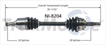 TRAKMOTIVE NI-8204 CV Axle Shaft