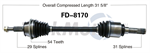 TRAKMOTIVE FD-8170 CV Axle Shaft