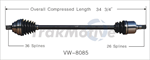 TRAKMOTIVE VW-8085 CV Axle Shaft