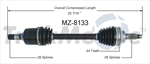 TRAKMOTIVE MZ-8133 CV Axle Shaft