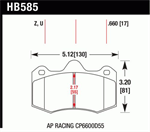 HAWK HB585U.660 Brake Pad