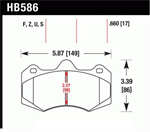 HAWK HB586F.660 Brake Pad