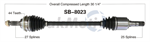 TRAKMOTIVE SB-8023 CV Axle Shaft