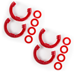 RUGGED RIDGE 11235.61 D-Ring Isolator Kit, Red 2 Pair, 3/4 inch