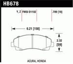 HAWK HB678Y.709 Brake Pad