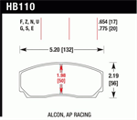 HAWK HB110E.654 Brake Pad