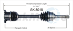 TRAKMOTIVE SK-8018 CV Axle Shaft