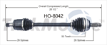 TRAKMOTIVE HO-8042 CV Axle Shaft