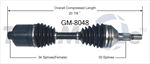 TRAKMOTIVE GM-8048 CV Axle Shaft