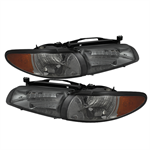 SPYDER 9023330 ( Akkon ) Pontiac Grand Prix 97-03 Crystal Headlights W/ Amber Co