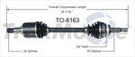 TRAKMOTIVE TO-8163 CV Axle Shaft