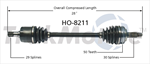 TRAKMOTIVE HO-8211 CV Axle Shaft