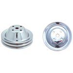 SPECTRE 4418 PULLEY LONG WATER PUMP UP 2 GROOVE SBC CHROME