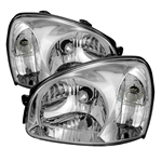 SPYDER 9024832 ( Akkon ) Hyundai Santa Fe 01-06 Crystal Headlights - Chrome