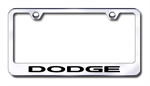 AUTOMOTIVE GOLD LFDODEC Metal Engraved License Plate Frame: Dodge; Chrome