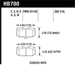 HAWK HB700N.562 Brake Pad