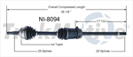 TRAKMOTIVE NI-8094 CV Axle Shaft