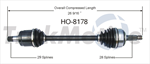 TRAKMOTIVE HO-8178 CV Axle Shaft