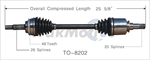 TRAKMOTIVE TO-8202 CV Axle Shaft