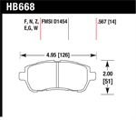 HAWK HB668F.567 Brake Pad