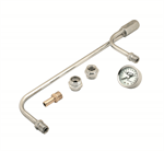 MR GASKET 1559 CHROME GAS LINE W/PRESS GAUGE