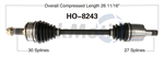 TRAKMOTIVE HO-8243 CV Axle Shaft