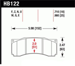 HAWK HB122N.710 Brake Pad