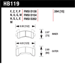 HAWK HB119S.594 Brake Pad