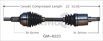 TRAKMOTIVE GM-8223 CV Axle Shaft