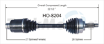 TRAKMOTIVE HO-8204 CV Axle Shaft