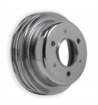 MR GASKET 8830 CHROME CRANK PULLEY-DBL GROOVE