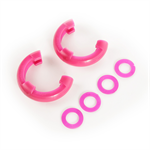 RUGGED RIDGE 11235.34 D-Ring Shackle Isolator Kit, Pink Pair, 3/4 inch