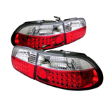 SPYDER 5004741 ( Spyder ) Honda Civic 92-95 3DR LED Tail Lights - Red Clear